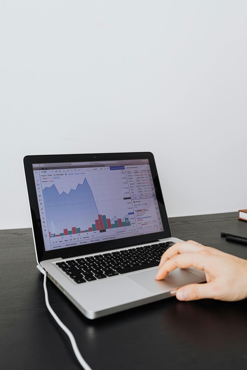 Cryptocurrency exchange rate numbers on a screen